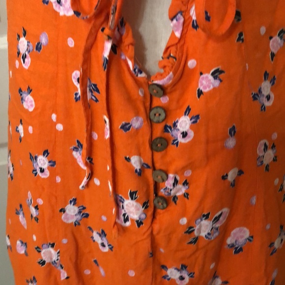 Free people orange floral mini dress - Picture 7 of 8